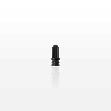 Female Luer Cap, Non-Vented w/Internal Pin, Black