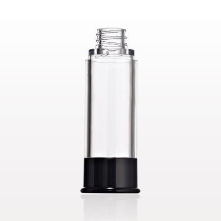 Airless Bottle, Clear with Base, Black