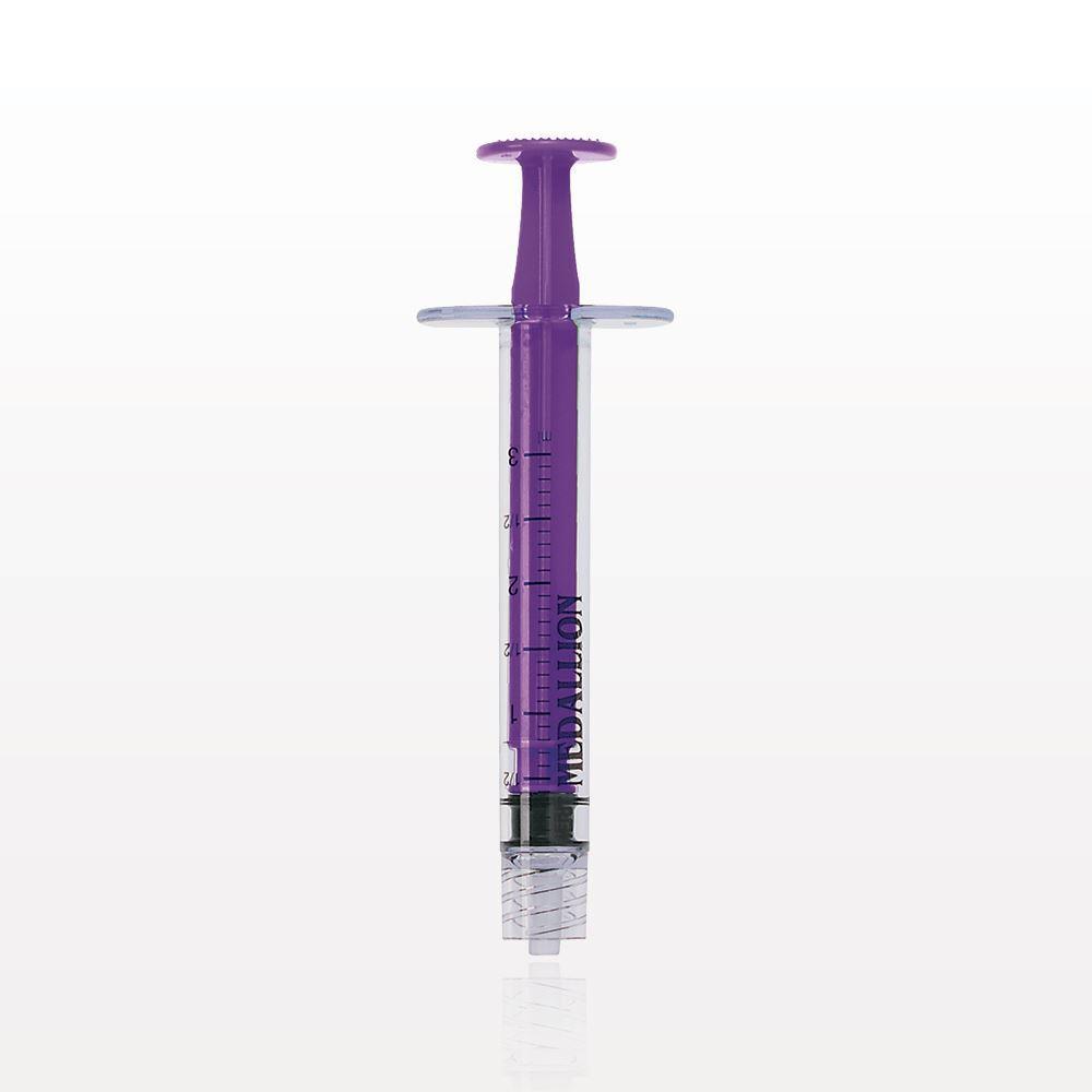 Medallion® Syringe, Male Luer Lock, Purple