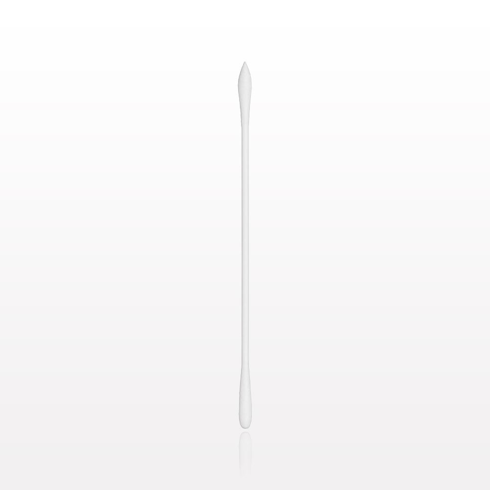 Dual Ended Mini Precision Point/Round Tip Swab with White Handle