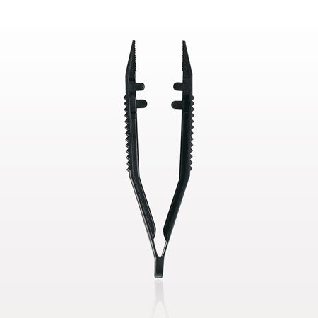 Single-Use Tweezer Forceps, Black