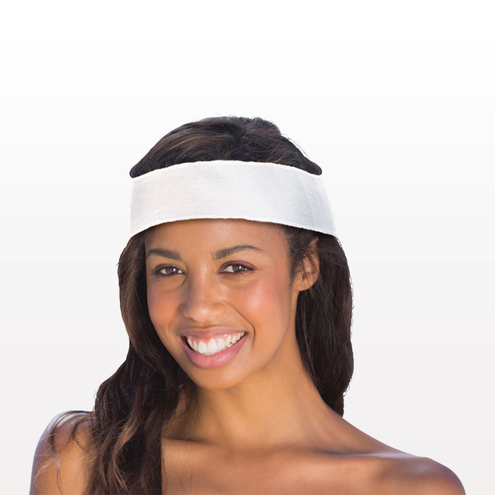 Disposable Stretch Headband, White