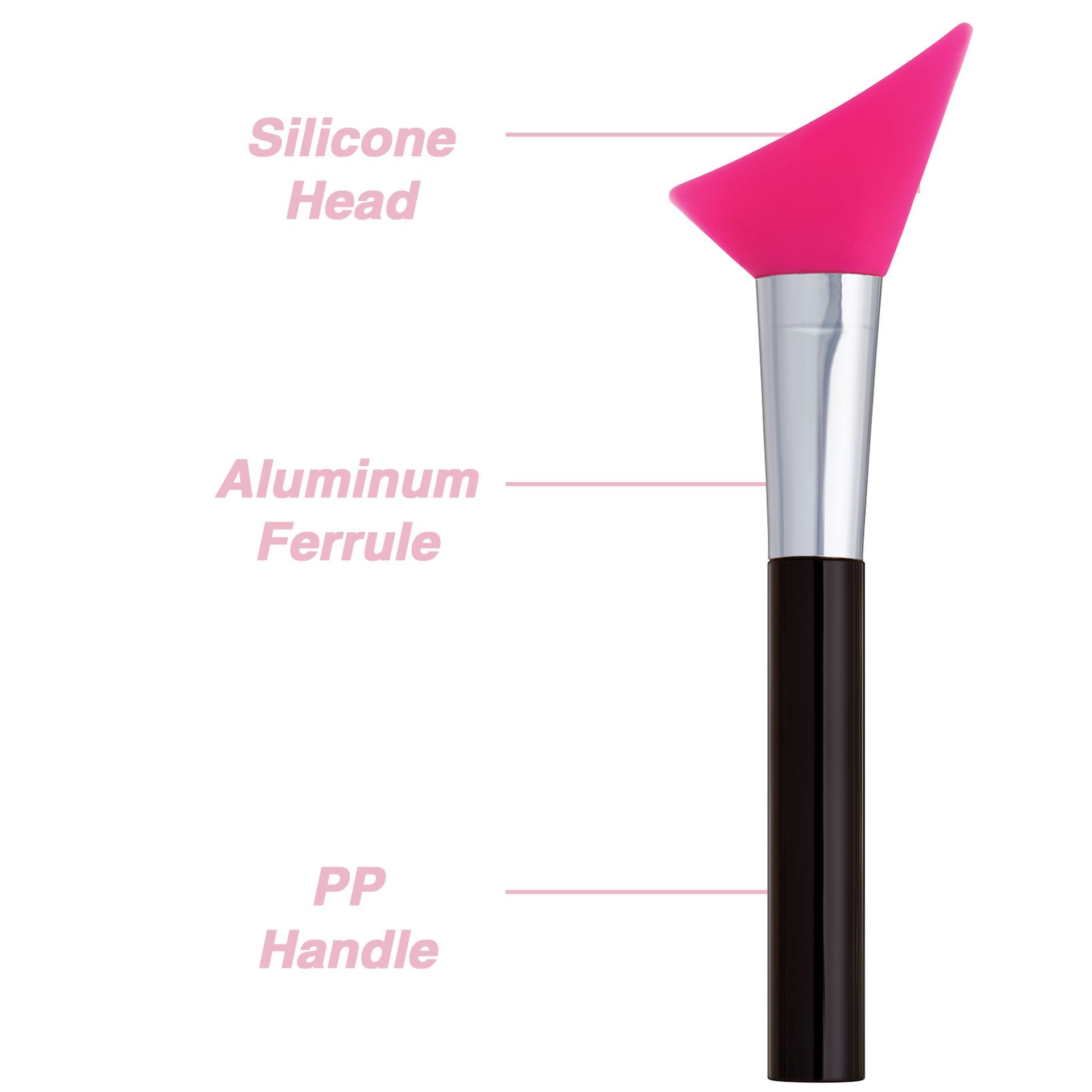 Angled Multi-Purpose Silicone Applicator, Pink