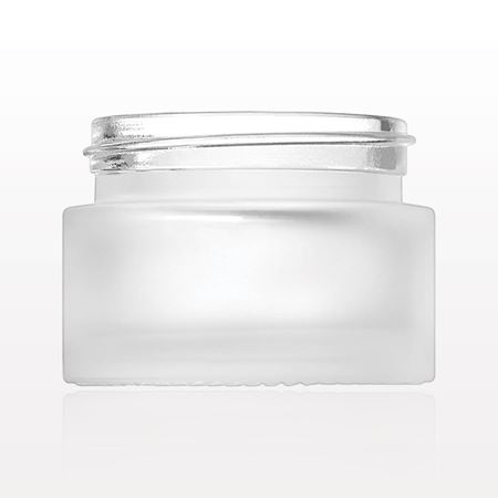 Thick Walled Glass Jar, Frosted