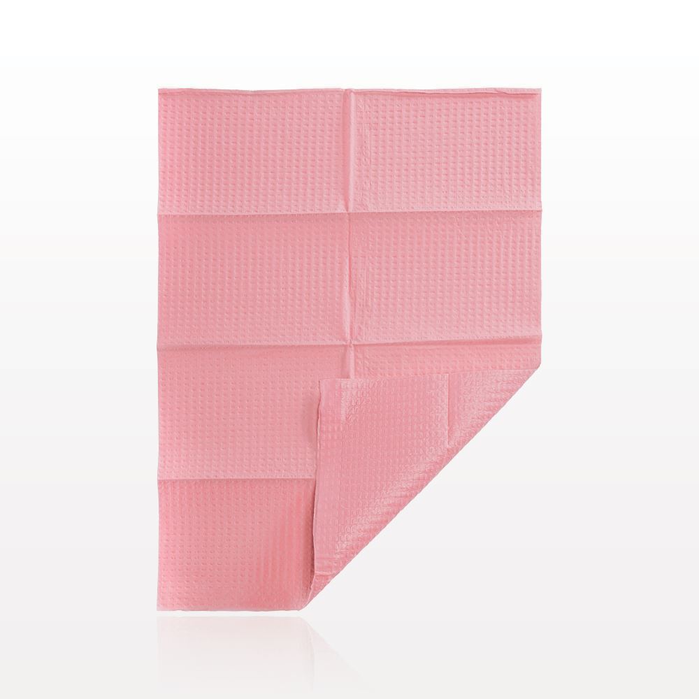 2:1 Ply Biodegradable Dental Bib/Station Mat, Pink