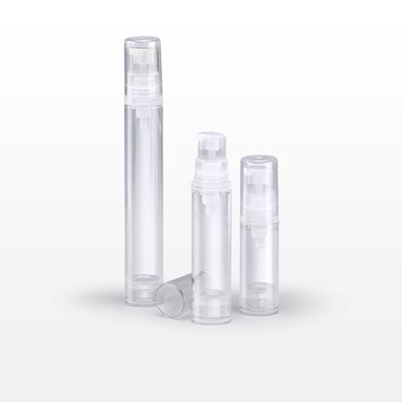 Airless Bottle with Pump and Cap, Clear