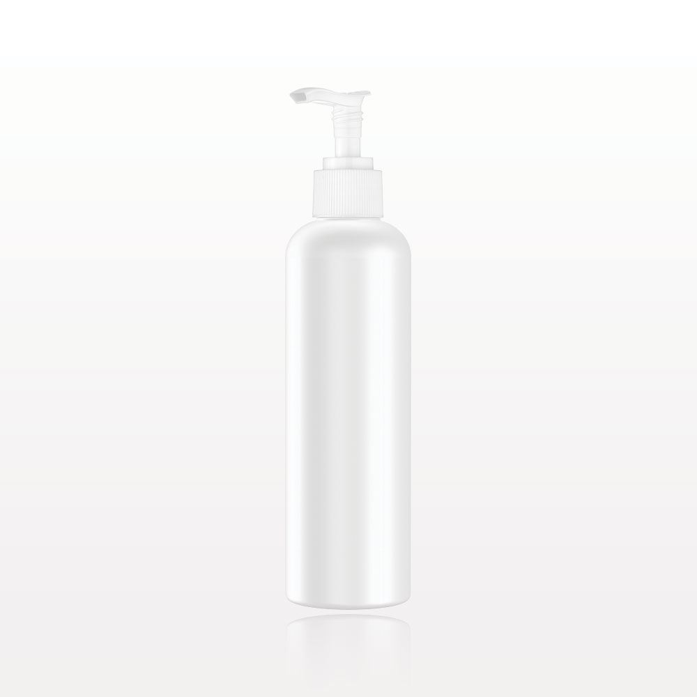 Bottle with Lotion Pump, White