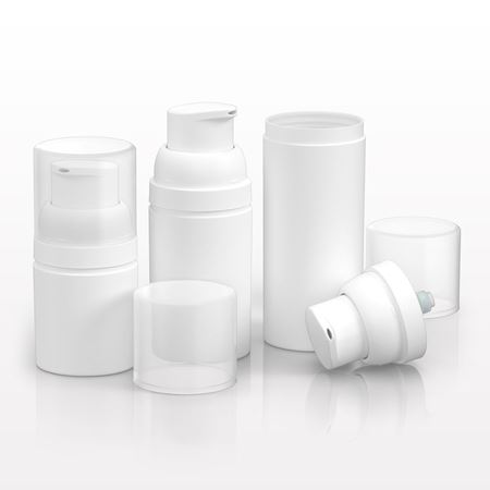 Airless Pump and Bottles, White